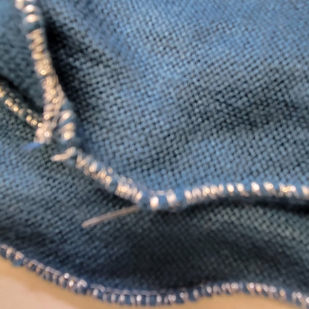 Blue Rectangular Scarf - Picture 6 of 6
